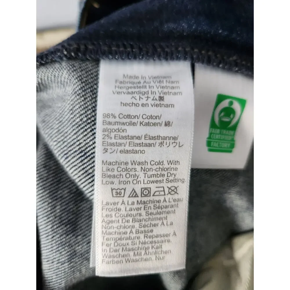 NWOT J. Crew 1040 Athletic Tapered-Fit Stretch Jean Blue 33/32